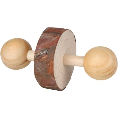 TRIXIE Naturholz-Hanteln für Kleintiere 2er Set Nagerspielzeug