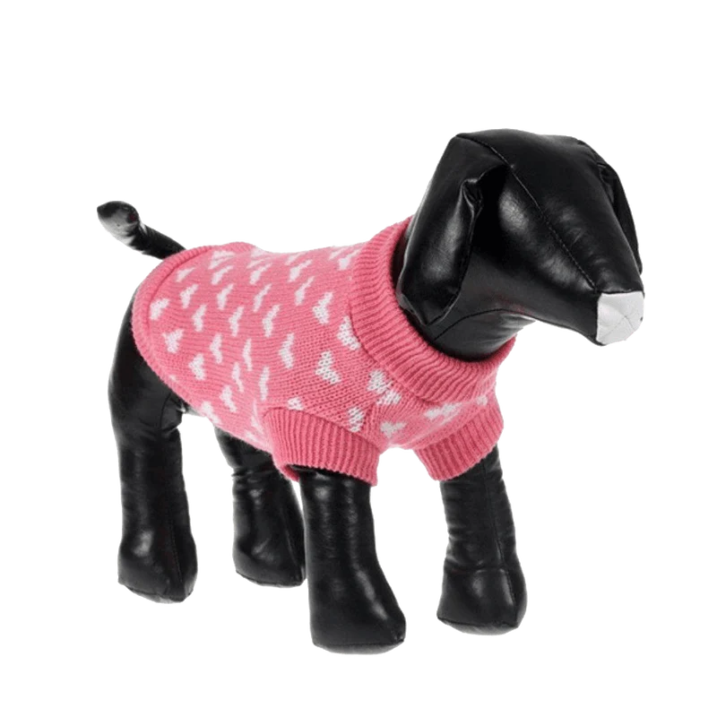 Silvercell Pets Puppy Dogs Clothes Jacket Little Heart Knit Sweater Coat Pink XL