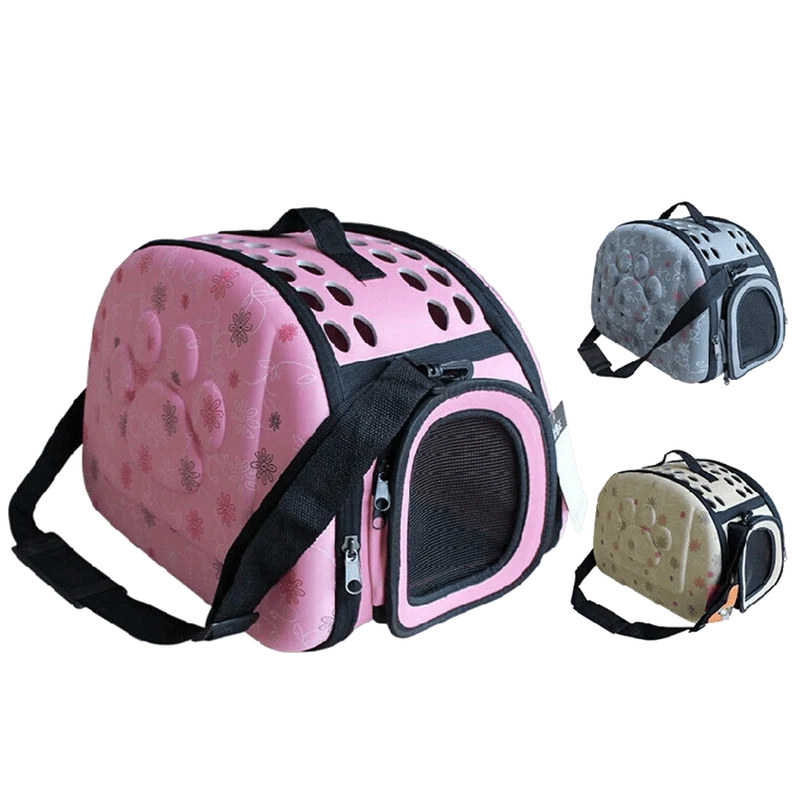 Petown Soft sided Pet Carrier pet Carriers Airline Approved with Foldable and Washable (Gray)