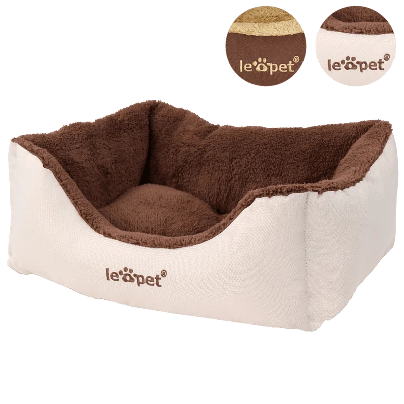 Leopet® HTBT03 Dog Bed DIFFERENT SIZES and COLOURS (Brown, S)