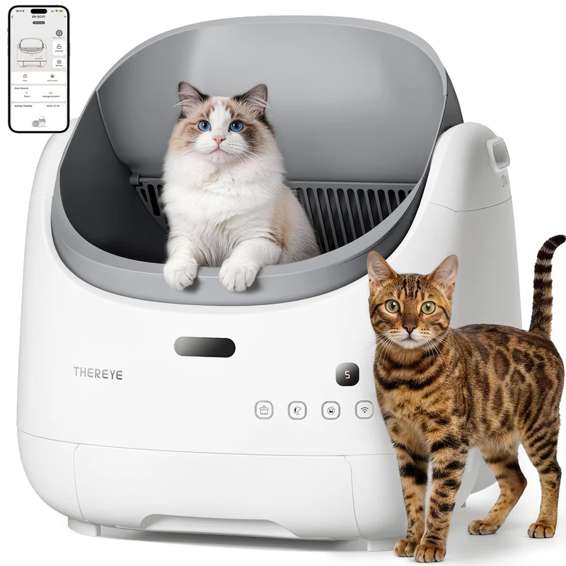 Thereye Open Top Self-Cleaning Cat Litter Box（ER-SC07）