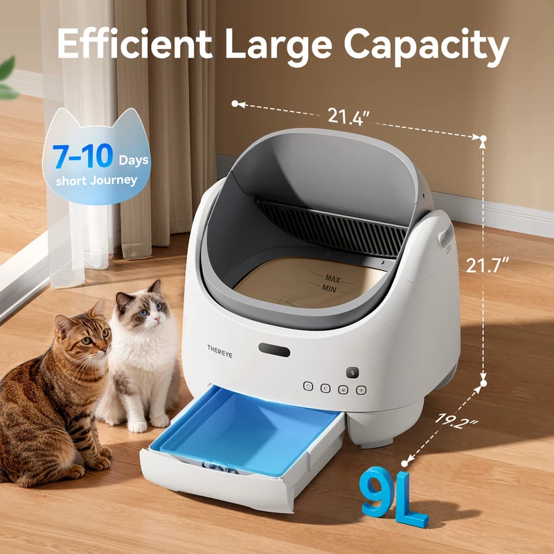 Thereye Open Top Self-Cleaning Cat Litter Box（ER-SC07）
