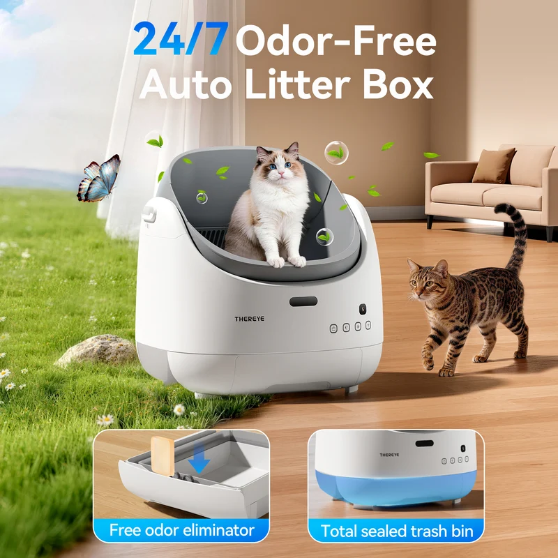 Thereye Open Top Self-Cleaning Cat Litter Box（ER-SC07）