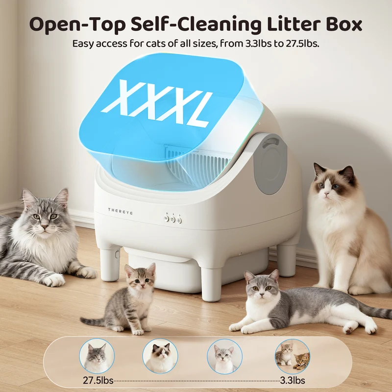 Thereye Open Top Self-Cleaning Cat Litter Box (ER-SC06)