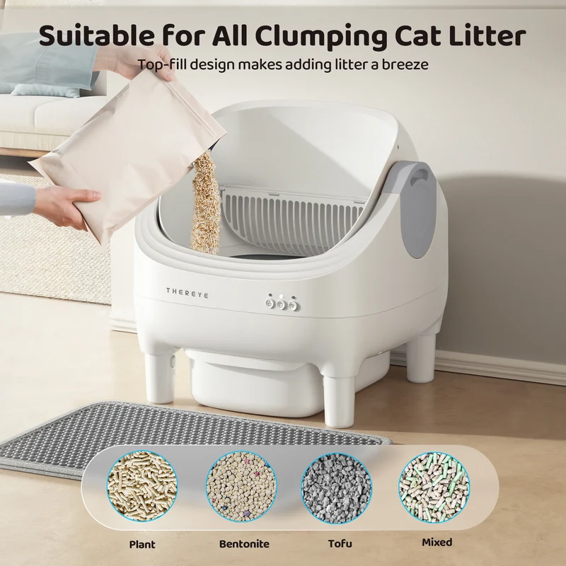 Thereye Open Top Self-Cleaning Cat Litter Box (ER-SC06)