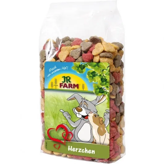 JR Farm Herzchen - 8x200g – Ergänzungsfuttermittel für Nager und Zwergkaninchen
