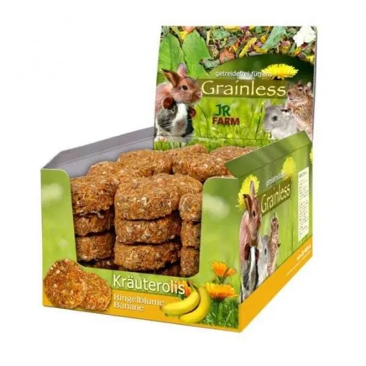 JR Grainless Kräuterolis Ringelblume-Banane – 10x80g, ohne Zusatzstoffe