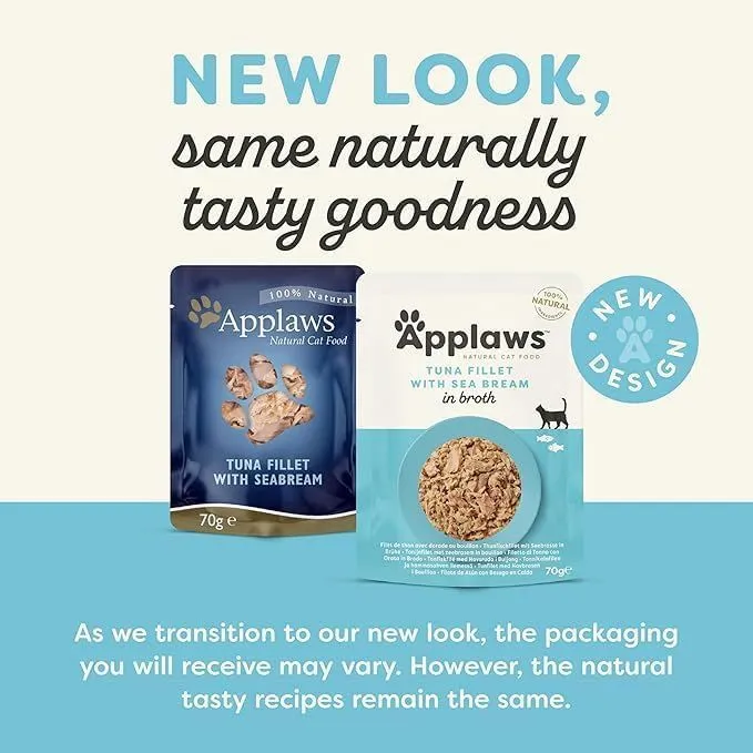 Applaws Tuna Fillet With Sea Bream Wet Cat Food 70G