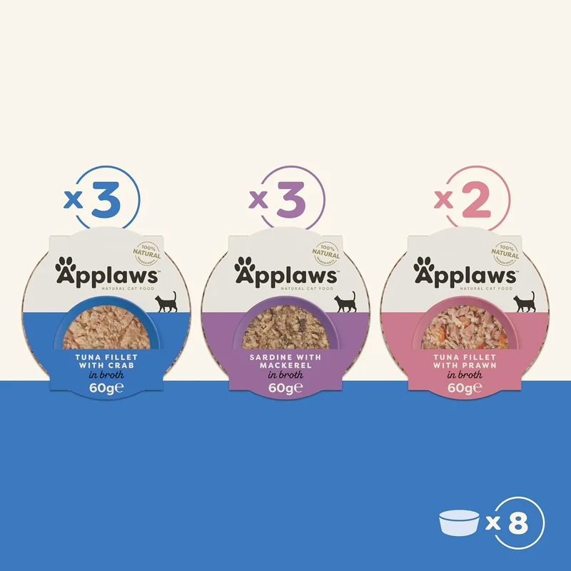 Applaws Fish Selection Pack Wet Cat Food 8X60G