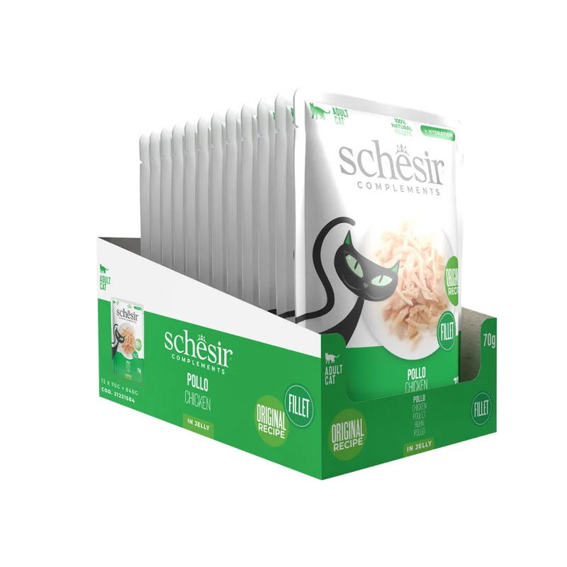 Schesir Complements Chicken In Jelly Pouch Wet Cat Food 70G
