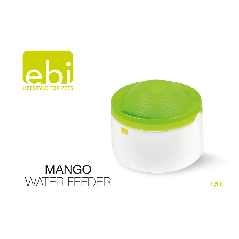 Ebi Mango Drinking Fountain 1.5L For Cats & Dogs Green 22x22x15cm