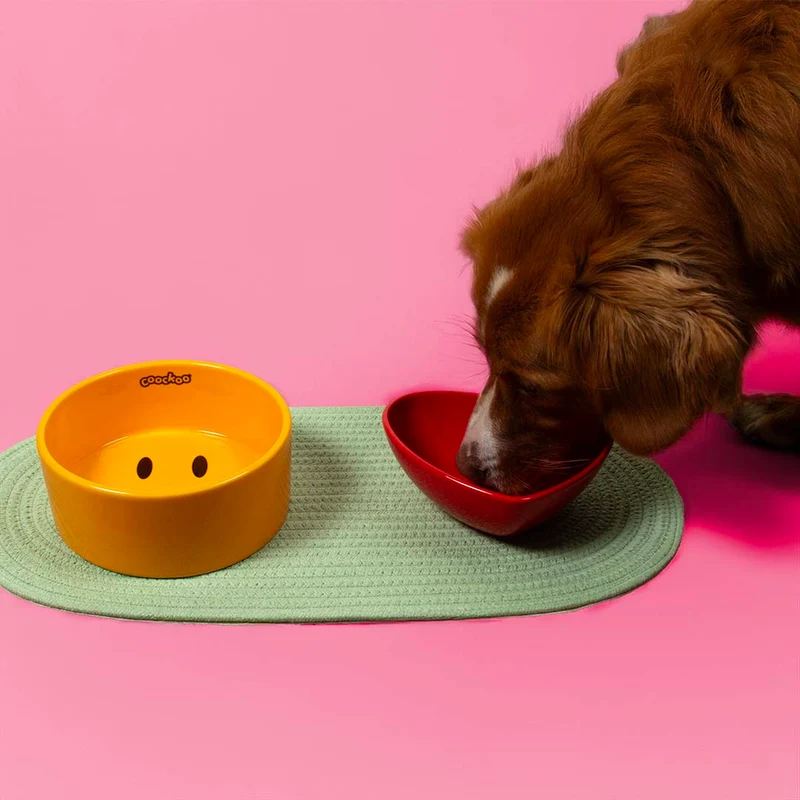 Ebi Coockoo Eat Your Heart Out Dog Bowl 480ml Red 16.5x13.5x6cm