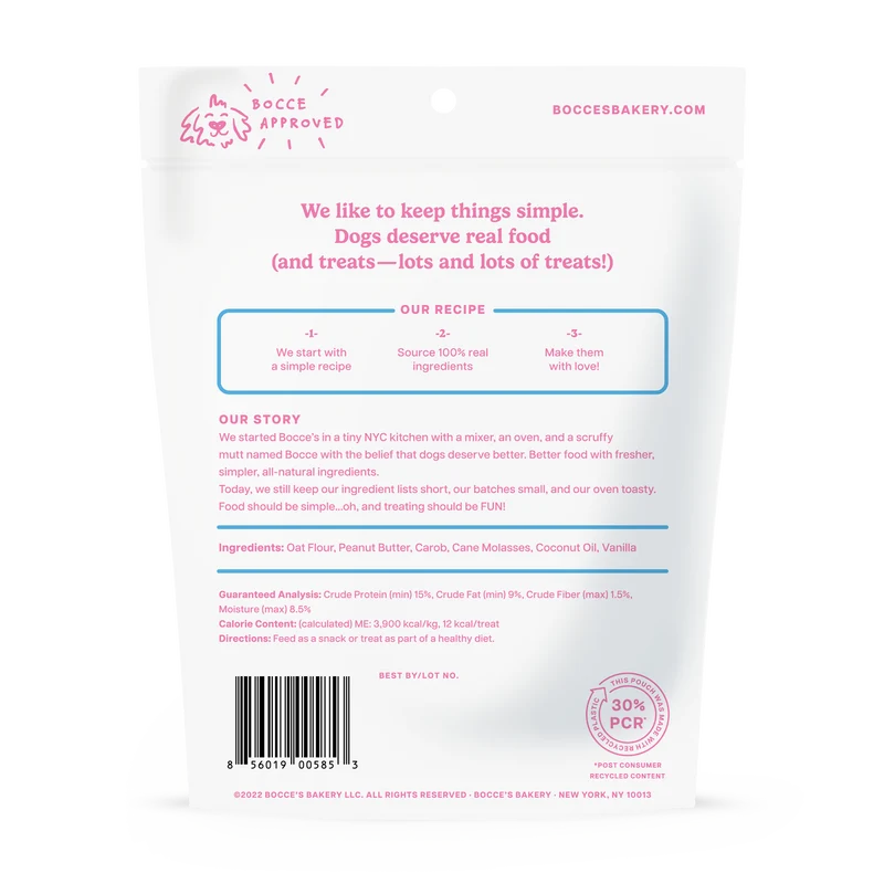Bocce's Bakery Birthday Cake Biscuits Dog Treat 5oz