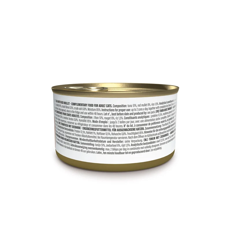 Schesir Complements Tuna With Red Mullet In Jelly Canned Wet Cat Food 70g