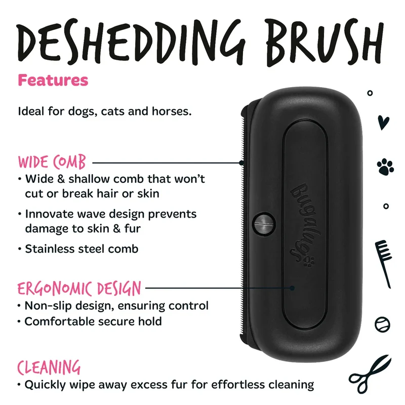Bugalugs Deshedding Brush For Pets
