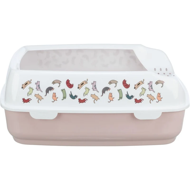 Trixie Delio Cat Litter Tray With Printed Rim Light Lilac 38x20x50cm