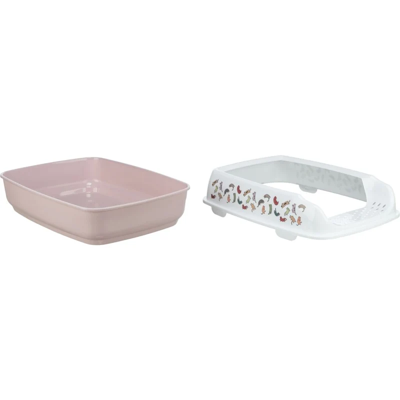 Trixie Delio Cat Litter Tray With Printed Rim Light Lilac 38x20x50cm