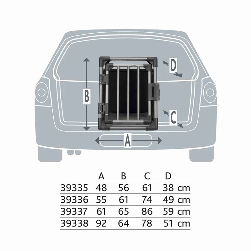 Trixie Aluminium Transport Crate Box For Dogs Graphite 92x64x78cm