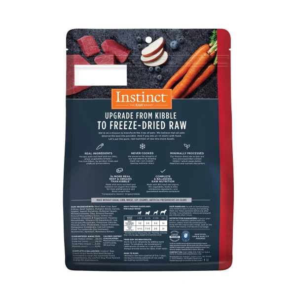 Instinct Raw Meals Freeze Dried Real Beef Recipe Dry Dog Food