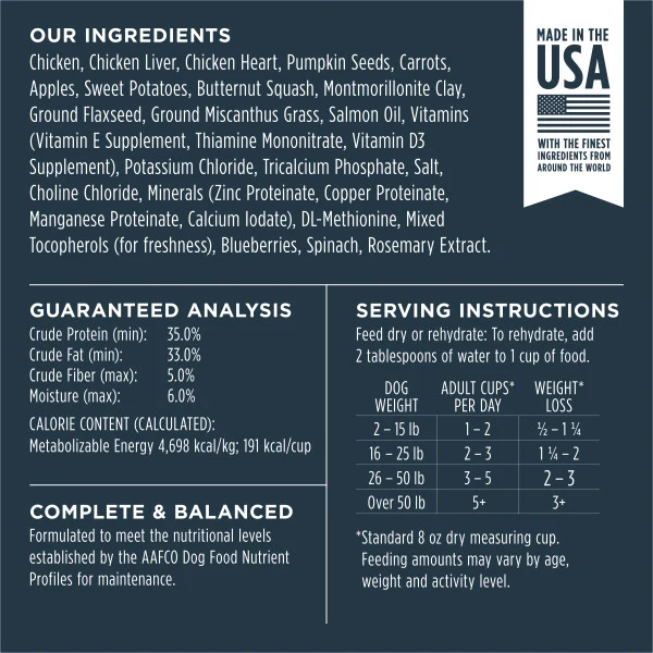 Instinct Raw Meals Freeze Dried Cage Free Chicken Recipe Dry Dog Food