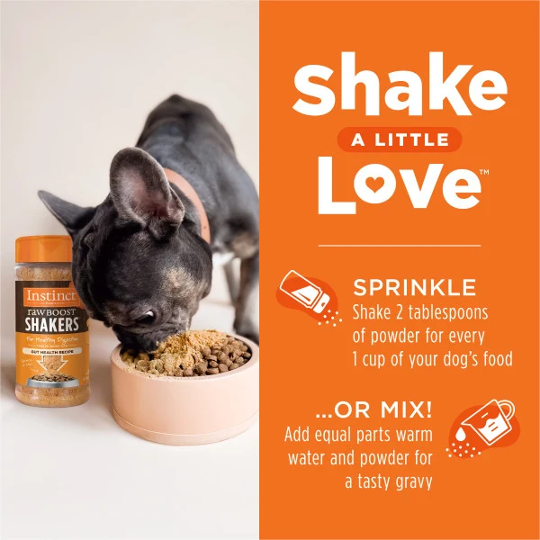 Instinct Raw Boost Shakers Gut Health Freeze Dried Dog Food Topper 5.5oz