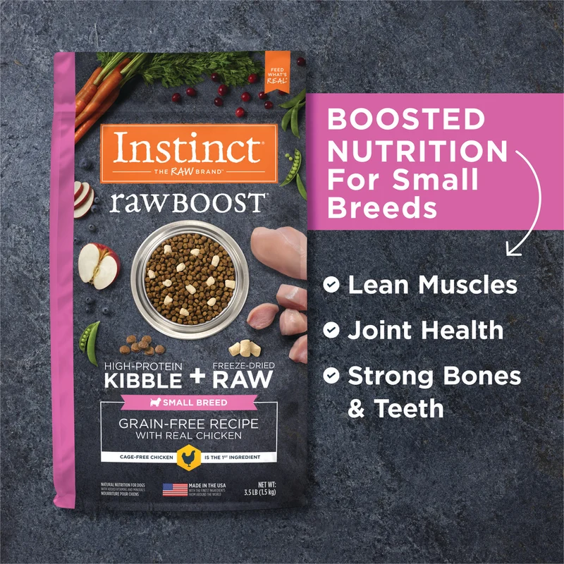 Instinct Raw Boost Grain Free Real Chicken Small Breed Dry Dog Food 3.5lb