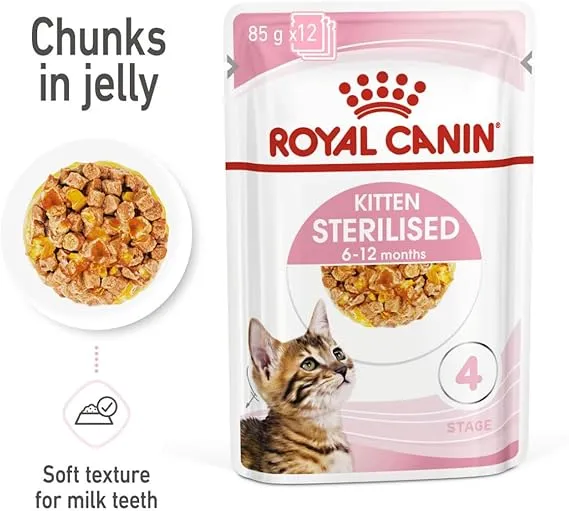 Royal Canin Kitten Sterilised In Jelly Wet Food 85G - Pack of 12