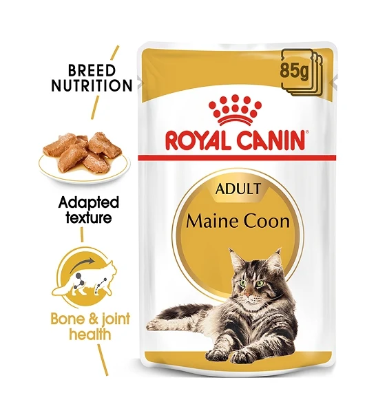 Royal Canin Maine Coon Adult Wet Cat Food 85G - Pack of 12