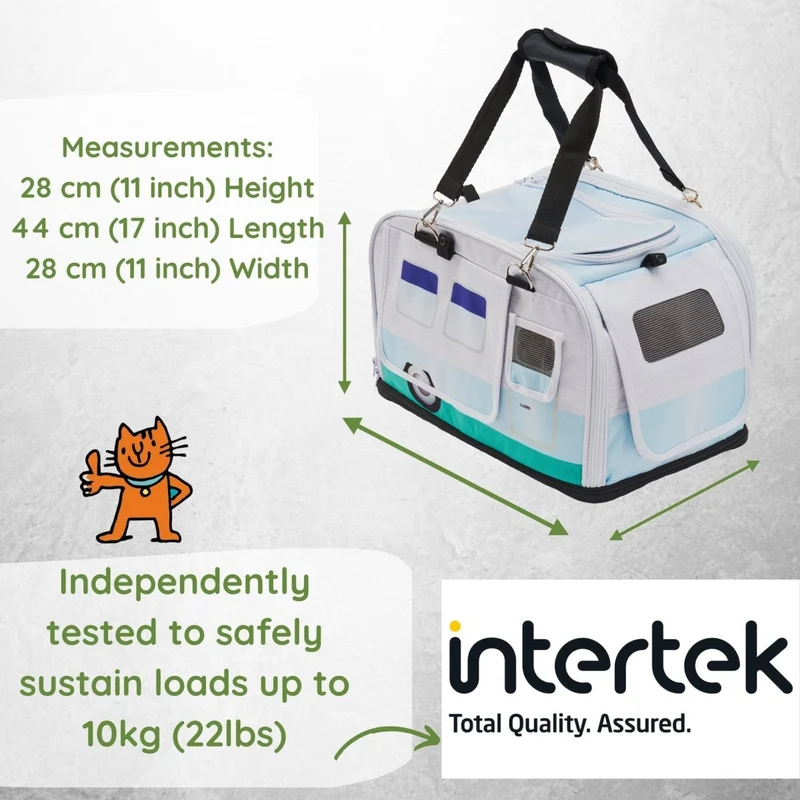 Kittyrama Waterproof Cat Carrier & Hideaway | Airline-Approved