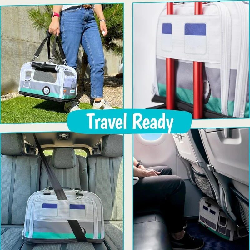 Kittyrama Waterproof Cat Carrier & Hideaway | Airline-Approved