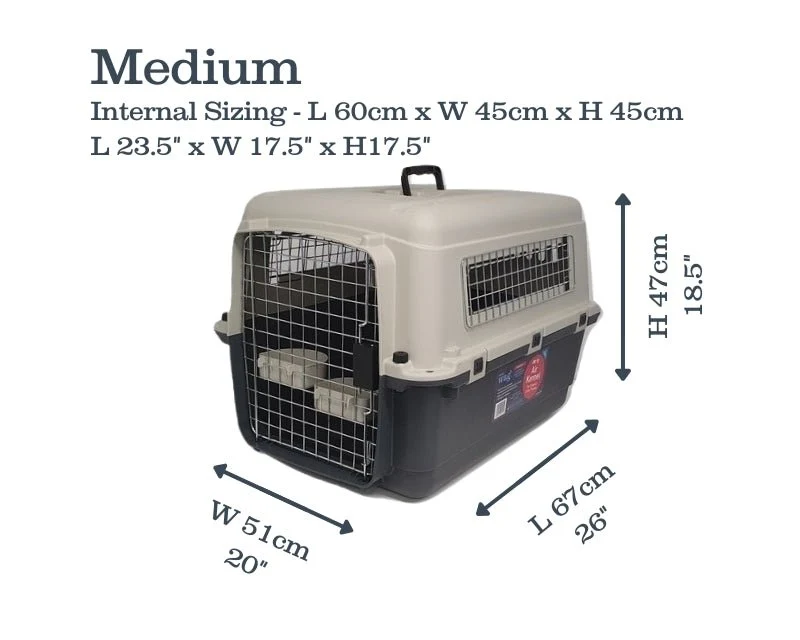 Henry Wag Airline Approved Travel Crate | Four Sizes | Optional Wheels