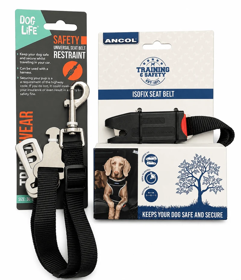 Dog Life Adjustable Dog Car Seat Belt | Triple Adapter