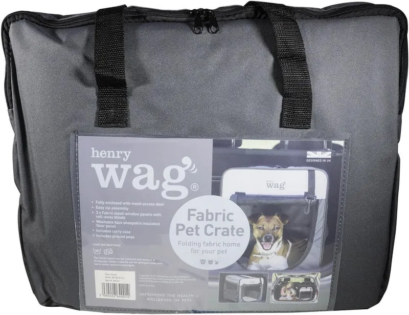 Henry Wag Folding Fabric Travel Pet Crate | 5 Sizes