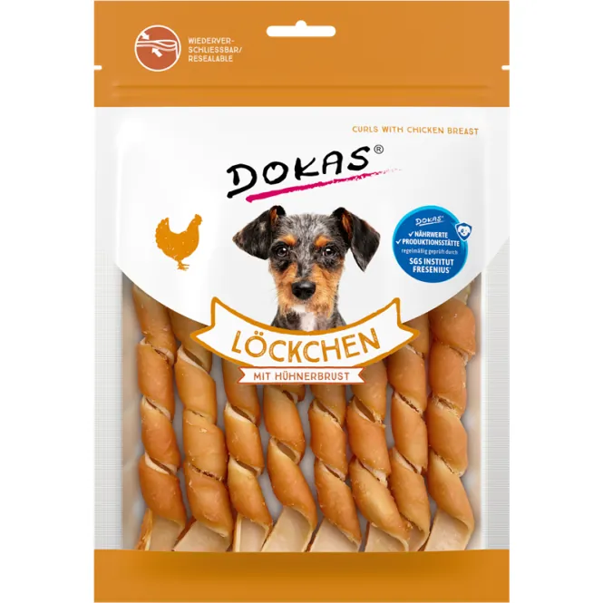 Dokas Dog Snack Löckchen mit Hühnerbrust - 120 g