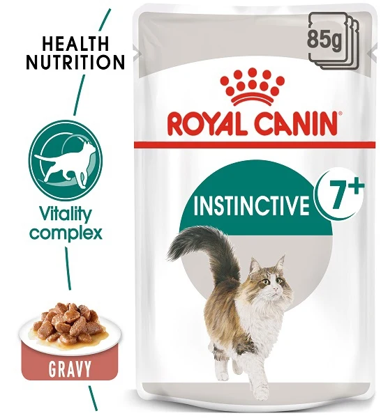 Royal Canin Instinctive 7+ In Gravy Adult Wet Cat Food 85G - Pack of 12