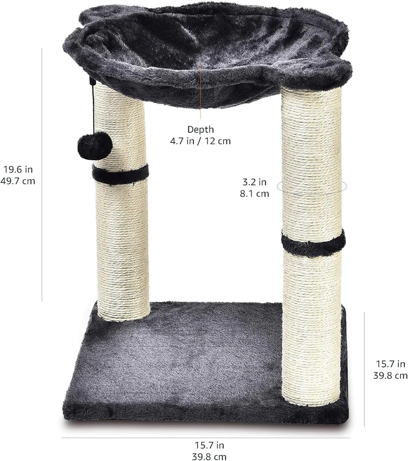 Regalia Cat Climbing Tree Hammock Bed & Scratching Post 40x40x50cm