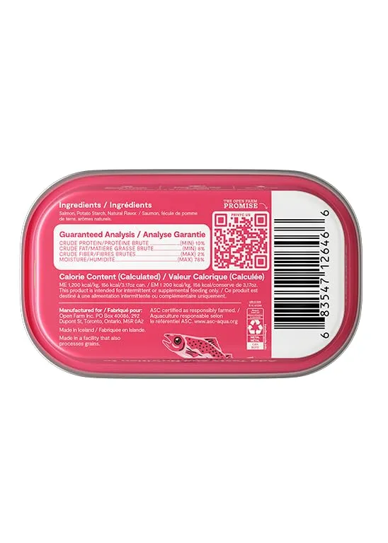 Open Farm Salmon Meal Topper for Cats 89G
