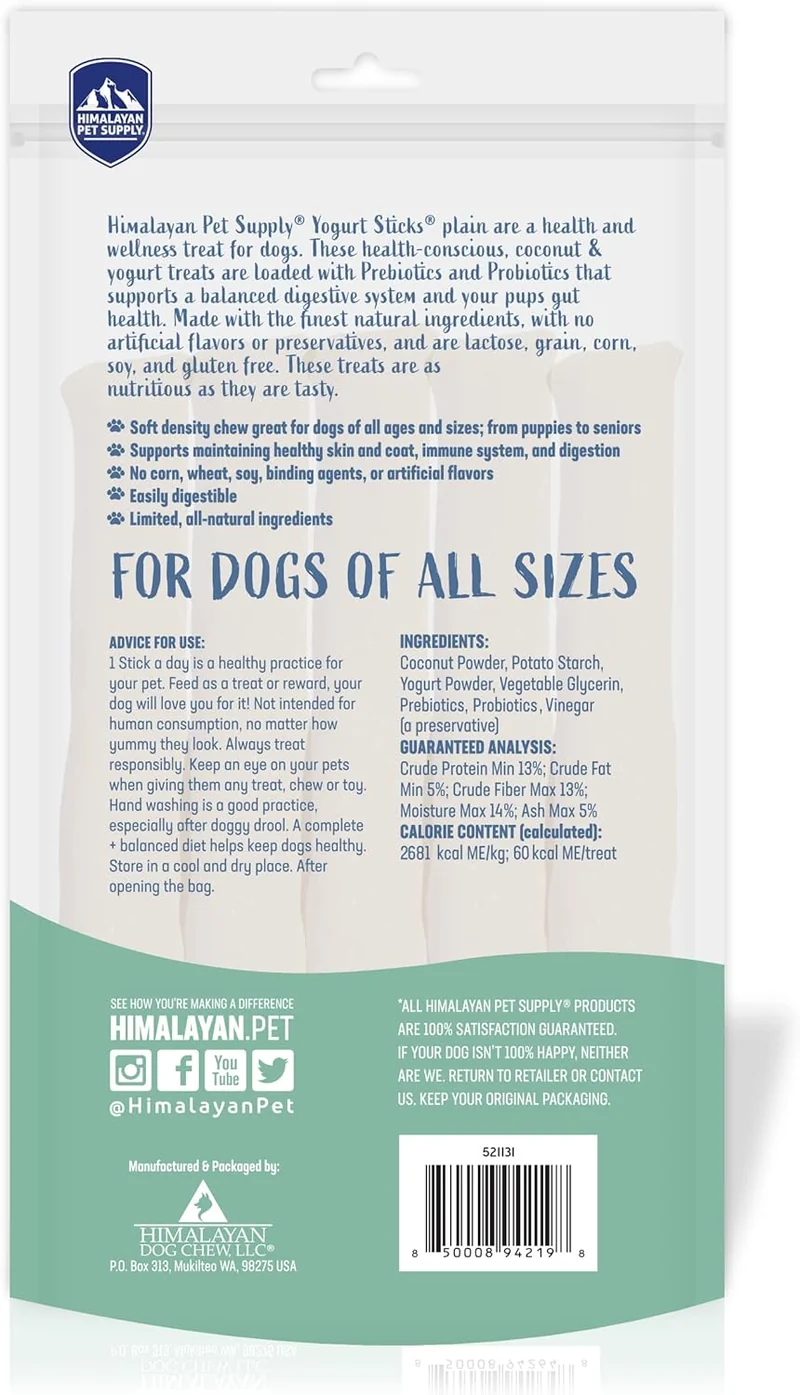 Himalayan Yogurt Sticks Dog Treats