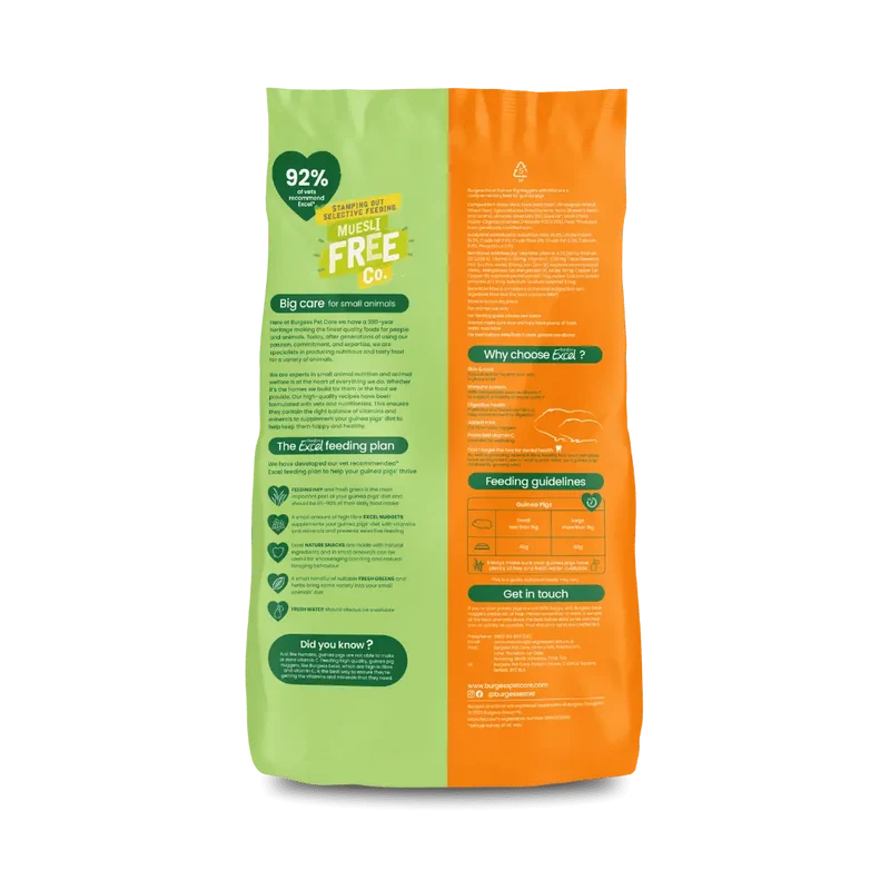 Burgess Excel Nuggets With Mint For Adult Guinea Pig 3KG