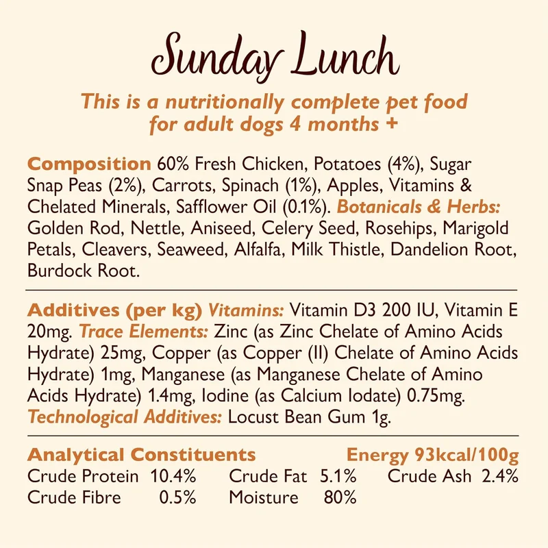 Lily's Kitchen Sunday Lunch Wet Dog Food