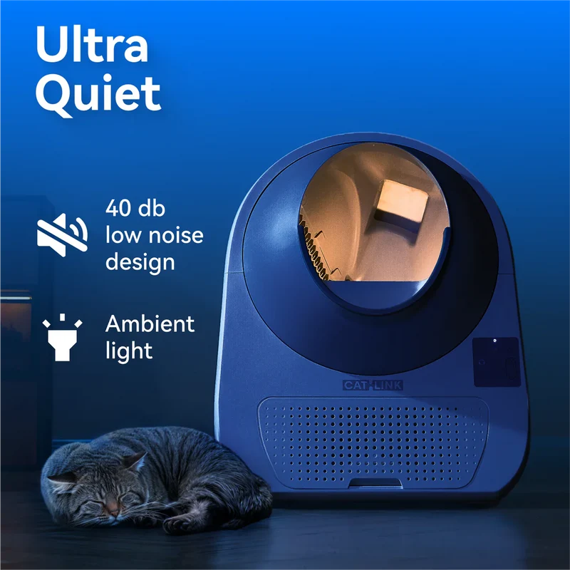 Catlink Scooper Luxury Pro X AI Self Cleaning With Odour Removal Cat Litter Box 13L 60x58x71cm - Grey