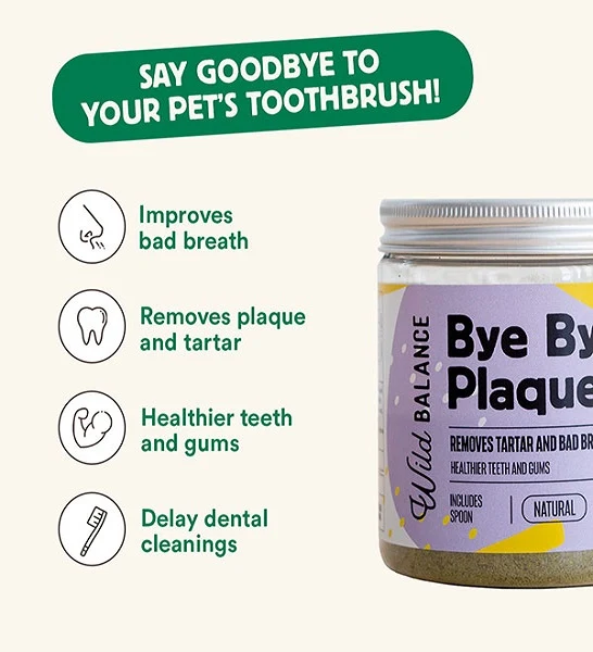 Wild Balance Bye Bye Plaque Supplement for Dogs & Cats 100g