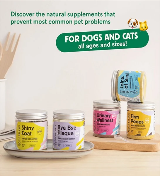 Wild Balance Firm Poops Supplement for Dogs & Cats 100g