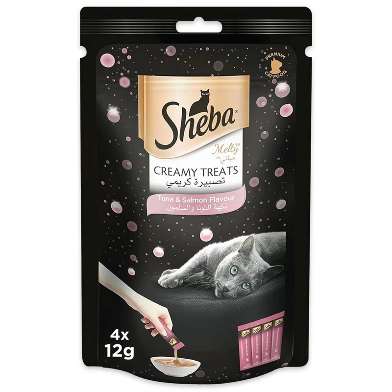Sheba Melty Tuna & Salmon Creamy Cat Treats 4x12g