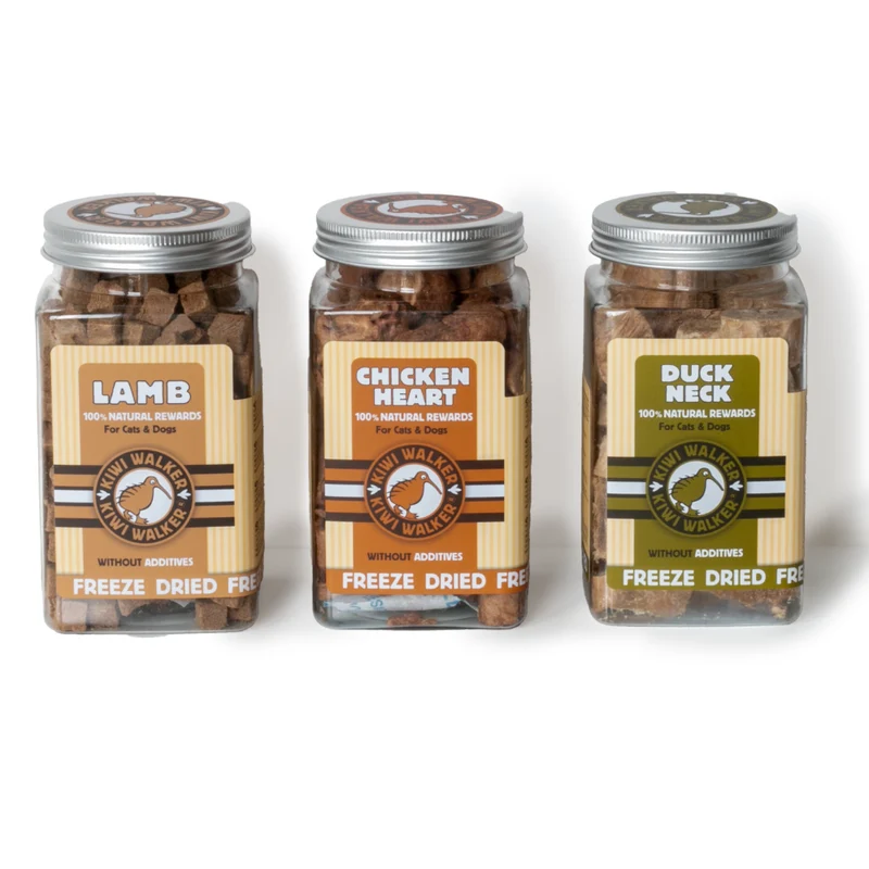 Kiwi Walker Freeze Dried Chicken Heart Snack for Cats & Dogs 90G - Pack of 3
