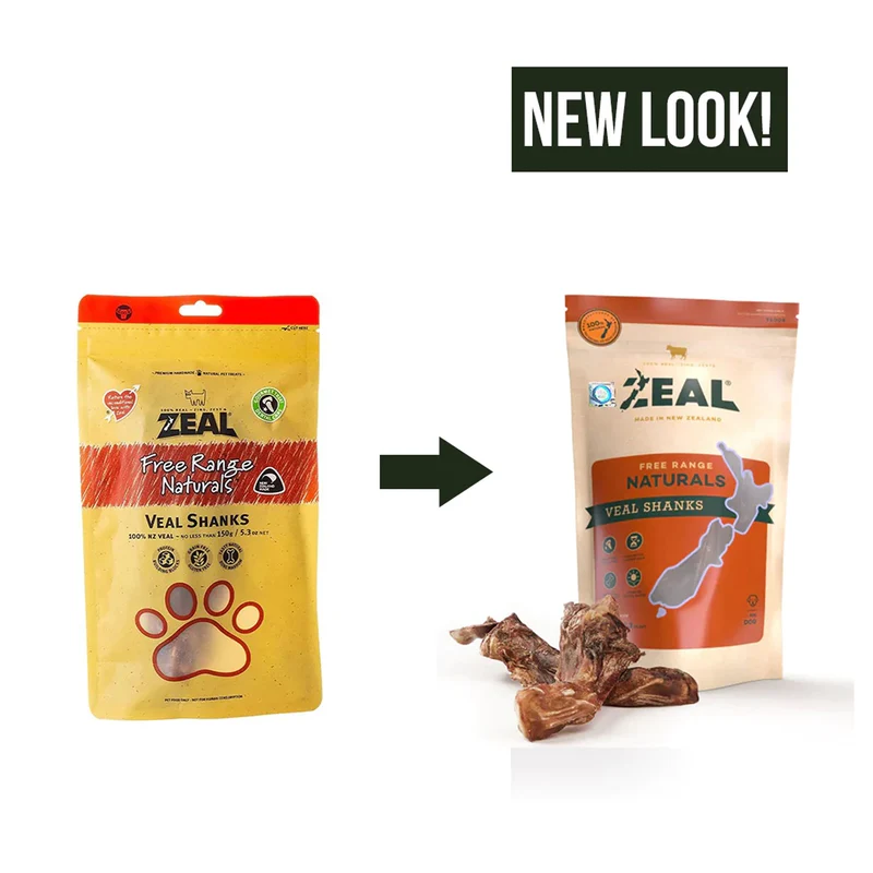 Zeal Pet Food Free Range Naturals Veal Shanks Dog Treats 150G - Pack of 3