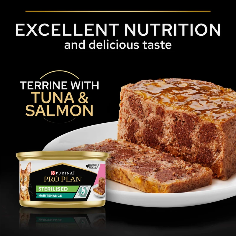 Purina Pro Plan Adult Sterilised Maintenance Salmon & Tuna Terrine Wet Cat Food 85G