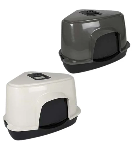 ebi Cat Toilet Prism 70 Zen Series Corner Tray Litter Box for Cats