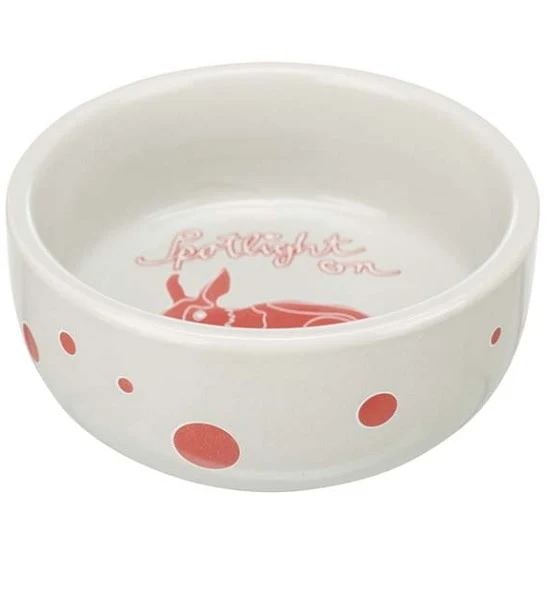 Trixie Spotlight Comic Rabbits Ceramic Bowl for Small Pets