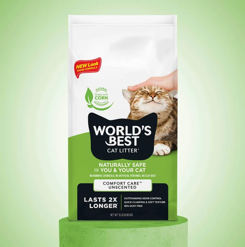 World's Best Cat Litter Comfort Care Unscented Clumping Formula